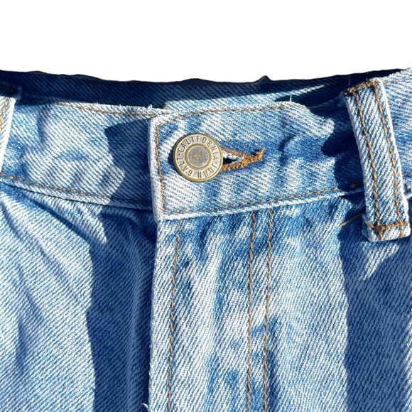 John Galt Brandy Melville high-rise Jean shorts blue 100% cotton women’s medium - Picture 2 of 4